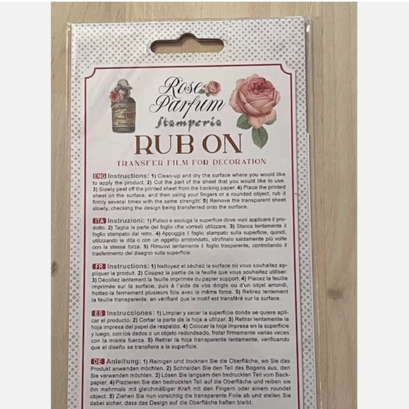 Stamperia Rose Parfum Rub-On Transfers – Borders & Perfume Theme (4" x 8.5") - Picture 5 of 5